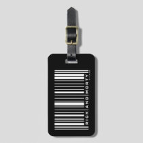 Rick and Morty Bar Code Graphic Luggage Tag