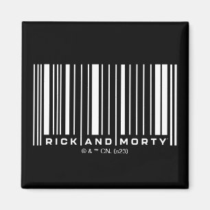 Rick and Morty Bar Code Graphic Magnet