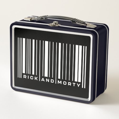 Rick and Morty Bar Code Graphic Metal Lunch Box