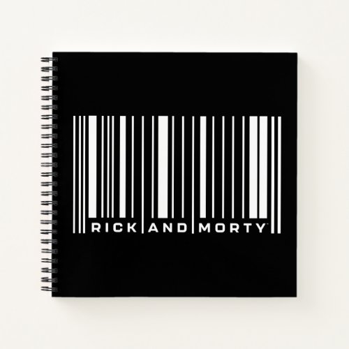 Rick and Morty Bar Code Graphic Notebook