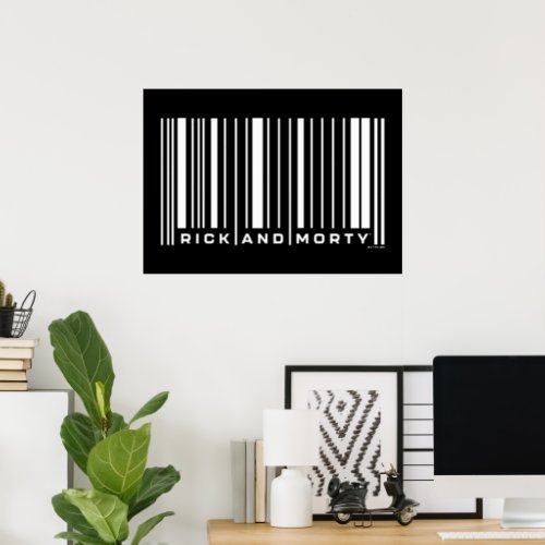 Rick and Morty Bar Code Graphic Poster