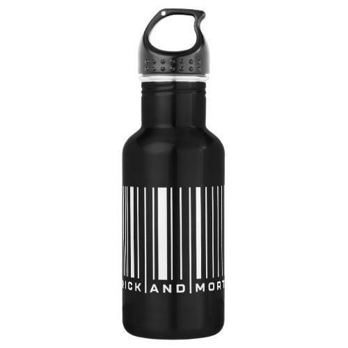 Rick and Morty Bar Code Graphic Stainless Steel Water Bottle