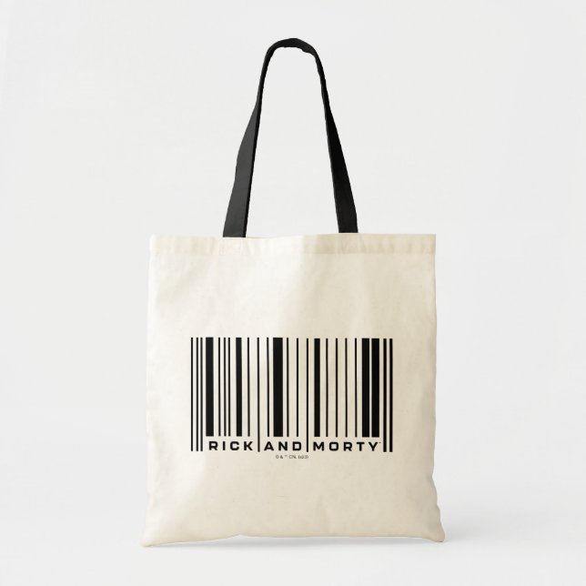 Rick and Morty Bar Code Graphic Tote Bag (Front)