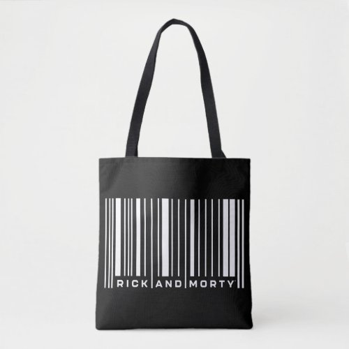 Rick and Morty Bar Code Graphic Tote Bag