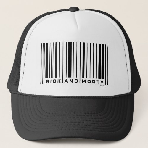 Rick and Morty Bar Code Graphic Trucker Hat