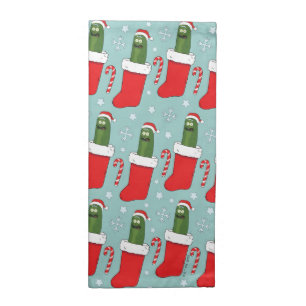 Rick and Morty Christmas Pickle Rick Pattern Cloth Napkin