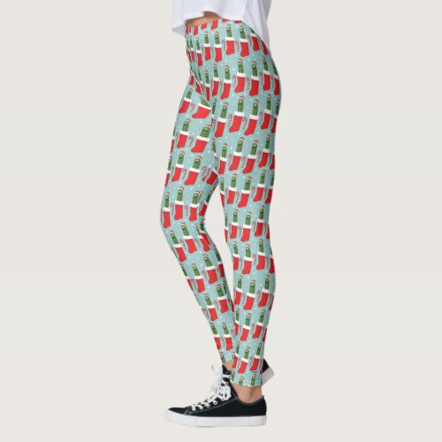 Rick and Morty  Christmas Pickle Rick Pattern Leggings
