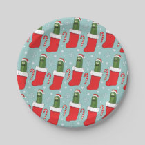 Rick and Morty | Christmas Pickle Rick Pattern Paper Plates