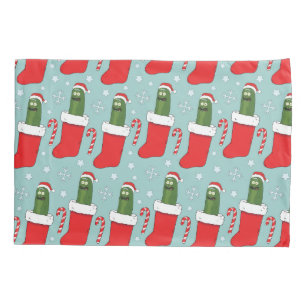Rick and Morty Christmas Pickle Rick Pattern Pillow Case
