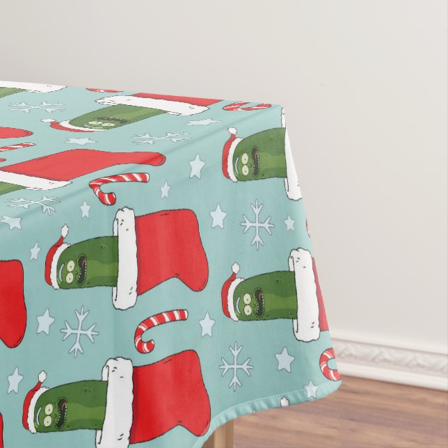 Rick and Morty | Christmas Pickle Rick Pattern Tablecloth (In Situ)