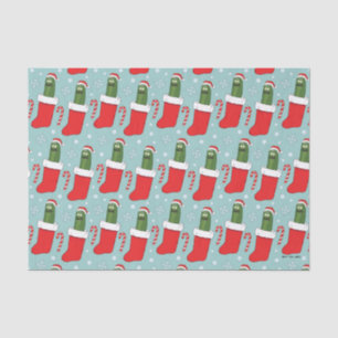 Rick and Morty Christmas Pickle Rick Pattern Tissue Paper