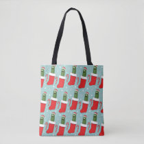 Rick and Morty | Christmas Pickle Rick Pattern Tote Bag