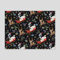 Rick and Morty | Christmas Reindeer Sleigh Pattern Holiday Postcard