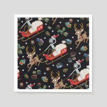 Rick and Morty | Christmas Reindeer Sleigh Pattern Napkins