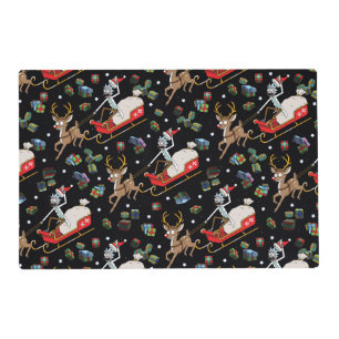 Rick and Morty   Christmas Reindeer Sleigh Pattern Placemat