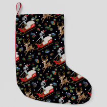 Rick and Morty | Christmas Reindeer Sleigh Pattern Small Christmas Stocking