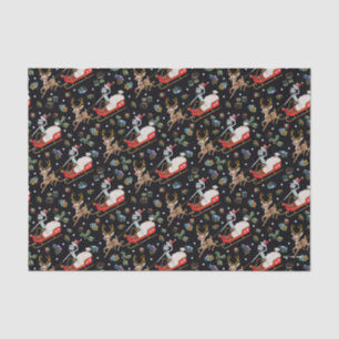 Rick and Morty   Christmas Reindeer Sleigh Pattern Tissue Paper