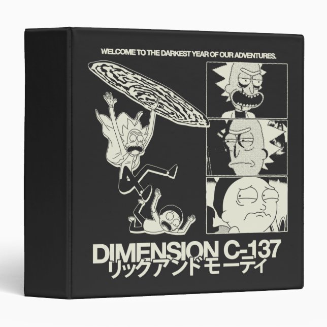 RICK AND MORTY™ | Dimension C-137 3 Ring Binder (Front/Spine)