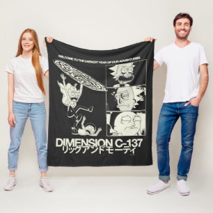 RICK AND MORTY™ Dimension C-137 Fleece Blanket