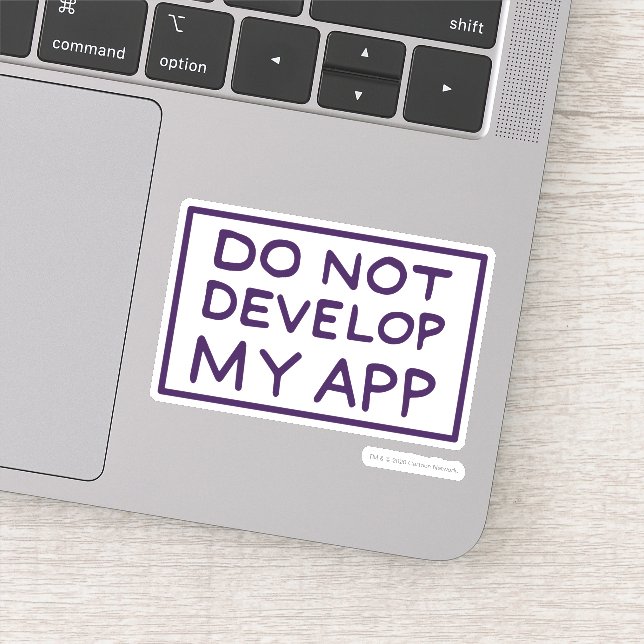 RICK AND MORTY™ | DO NOT DEVELOP MY APP STICKER (Detail)