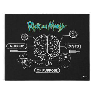 RICK AND MORTY™ Download Backup Brain Faux Canvas Print