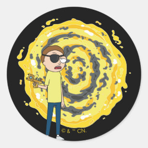 RICK AND MORTY™ Evil Morty Portal Classic Round Sticker