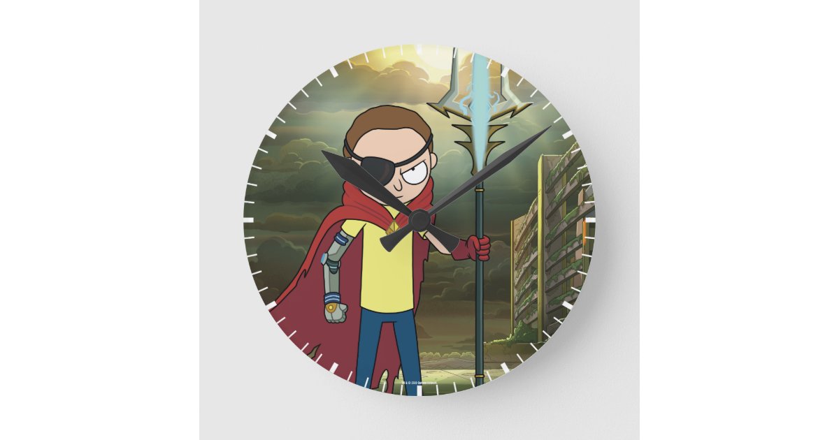 Mort Clock RICK AND MORTY™ | Evil Morty Round Clock | Zazzle