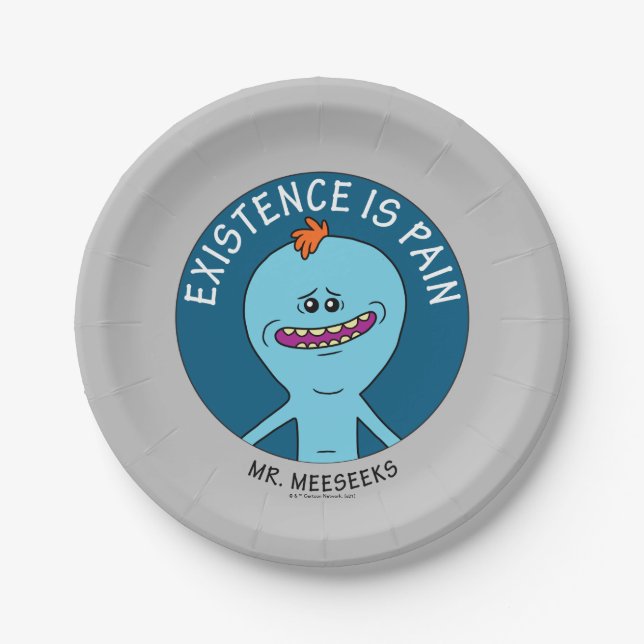 RICK AND MORTY™ | Existence Is Pain Paper Plates (Front)
