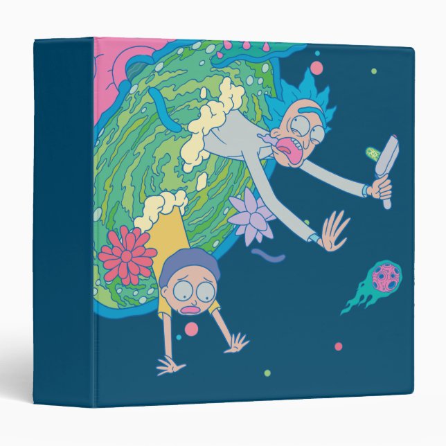 RICK AND MORTY™ | Falling From Infected Portal 3 Ring Binder (Front/Spine)