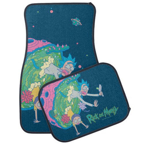 RICK AND MORTY  Falling From Infected Portal Car Floor Mat