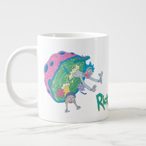 RICK AND MORTY  Falling From Infected Portal Giant Coffee Mug