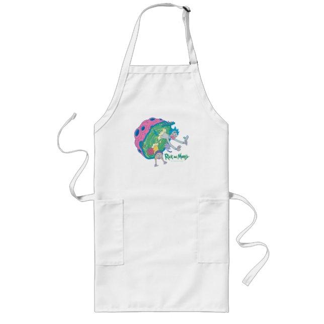 RICK AND MORTY™ | Falling From Infected Portal Long Apron (Front)