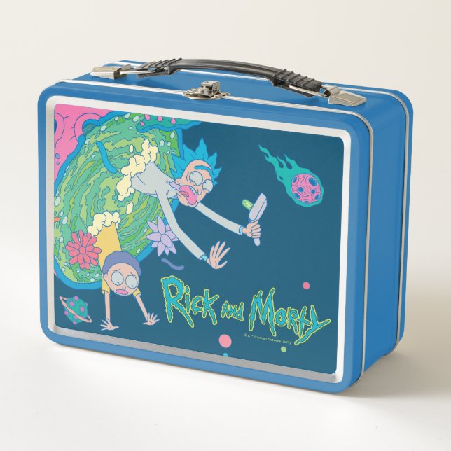 RICK AND MORTY™ | Falling From Infected Portal Metal Lunch Box (Front)