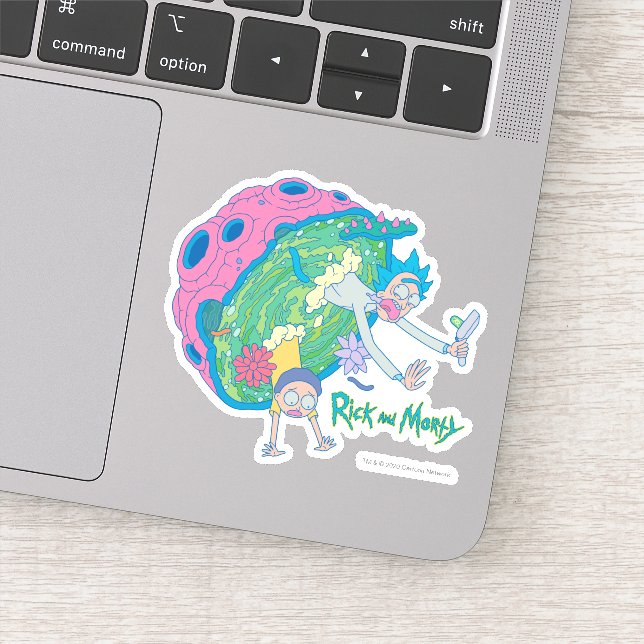 RICK AND MORTY™ | Falling From Infected Portal Sticker (Detail)