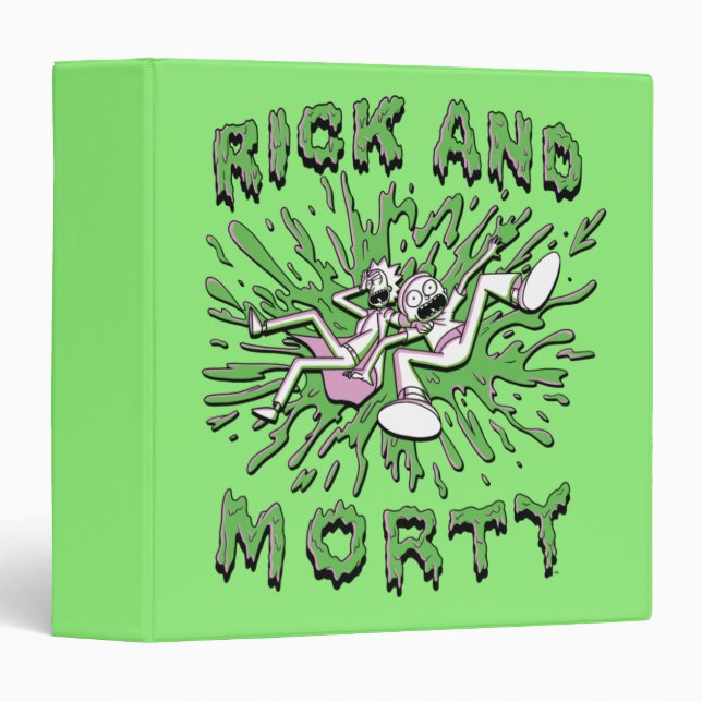 RICK AND MORTY™ | Falling Into Acid Vat 3 Ring Binder (Front/Spine)
