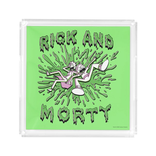 RICK AND MORTY™ | Falling Into Acid Vat Acrylic Tray (Front)