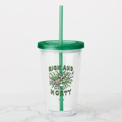 RICK AND MORTY  Falling Into Acid Vat Acrylic Tumbler