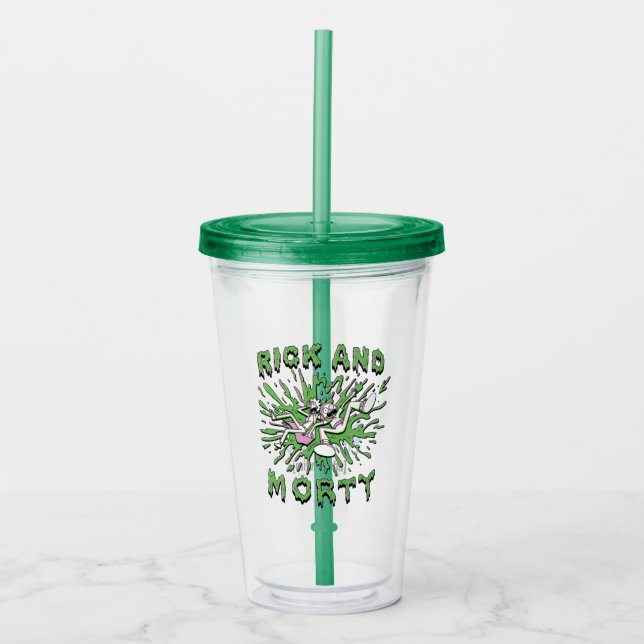 RICK AND MORTY™ | Falling Into Acid Vat Acrylic Tumbler (Front)