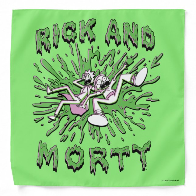 RICK AND MORTY™ | Falling Into Acid Vat Bandana (Front)