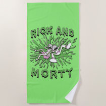 RICK AND MORTY™ | Falling Into Acid Vat Beach Towel