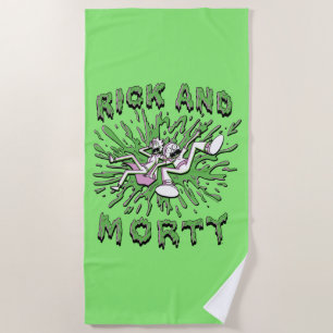 RICK AND MORTY™ Falling Into Acid Vat Beach Towel