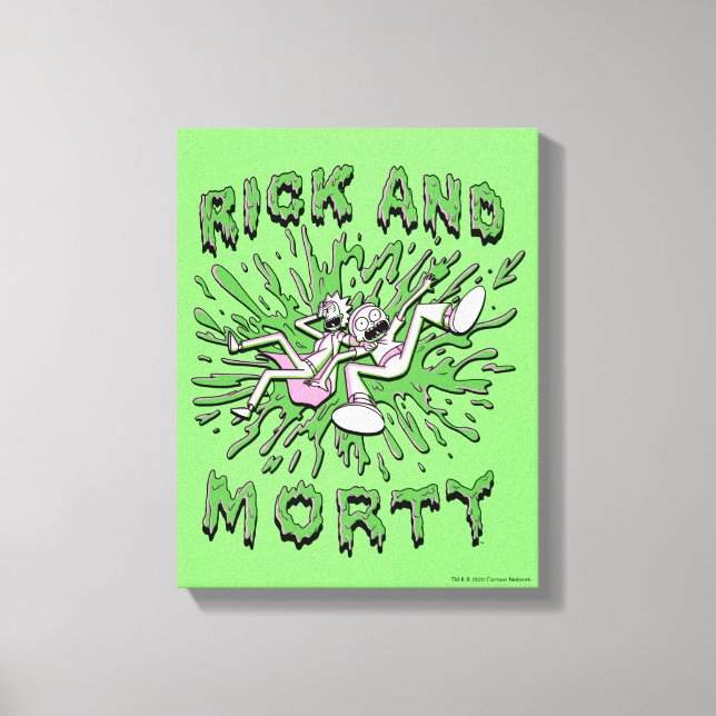 RICK AND MORTY™ | Falling Into Acid Vat Canvas Print (Front)