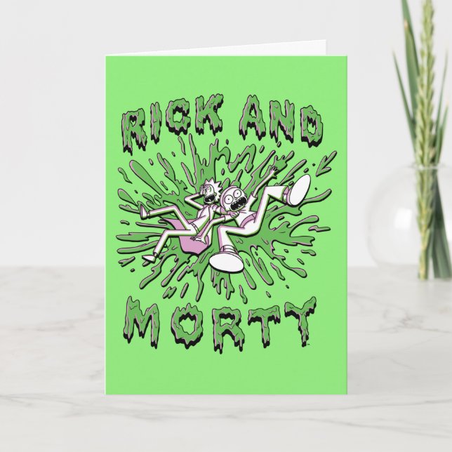 RICK AND MORTY™ | Falling Into Acid Vat Card (Front)