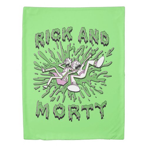 RICK AND MORTY  Falling Into Acid Vat Duvet Cover