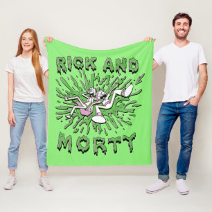 RICK AND MORTY™ Falling Into Acid Vat Fleece Blanket