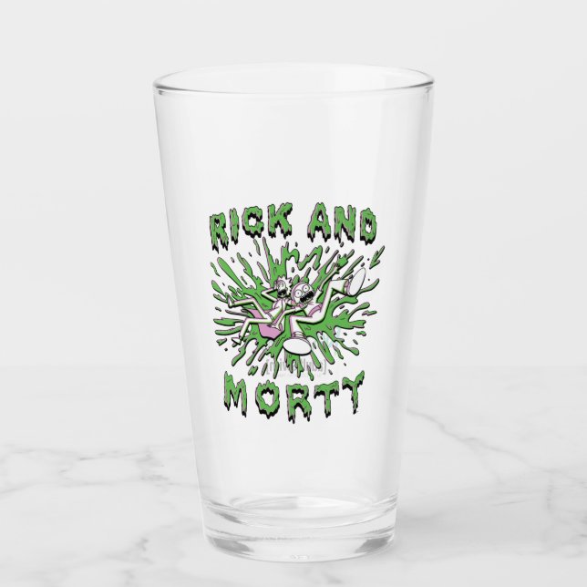 RICK AND MORTY™ | Falling Into Acid Vat Glass (Front)