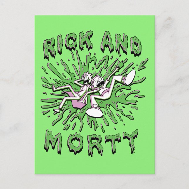 RICK AND MORTY™ | Falling Into Acid Vat Invitation Postcard (Front)