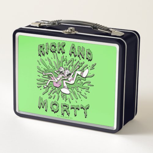 RICK AND MORTY  Falling Into Acid Vat Metal Lunch Box