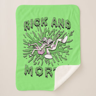 RICK AND MORTY™ Falling Into Acid Vat Sherpa Blanket