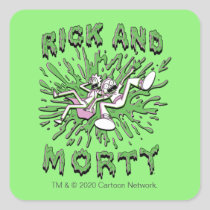 RICK AND MORTY™ | Falling Into Acid Vat Square Sticker